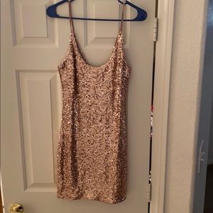 Rose gold shimmer dress!